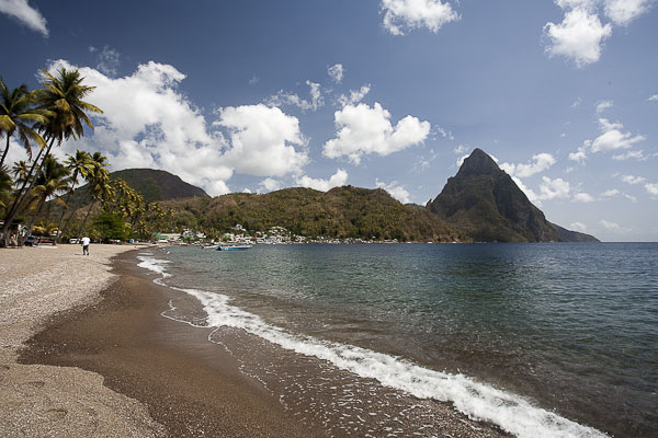 Saint Lucia, Soufri�re Bay e Pitons