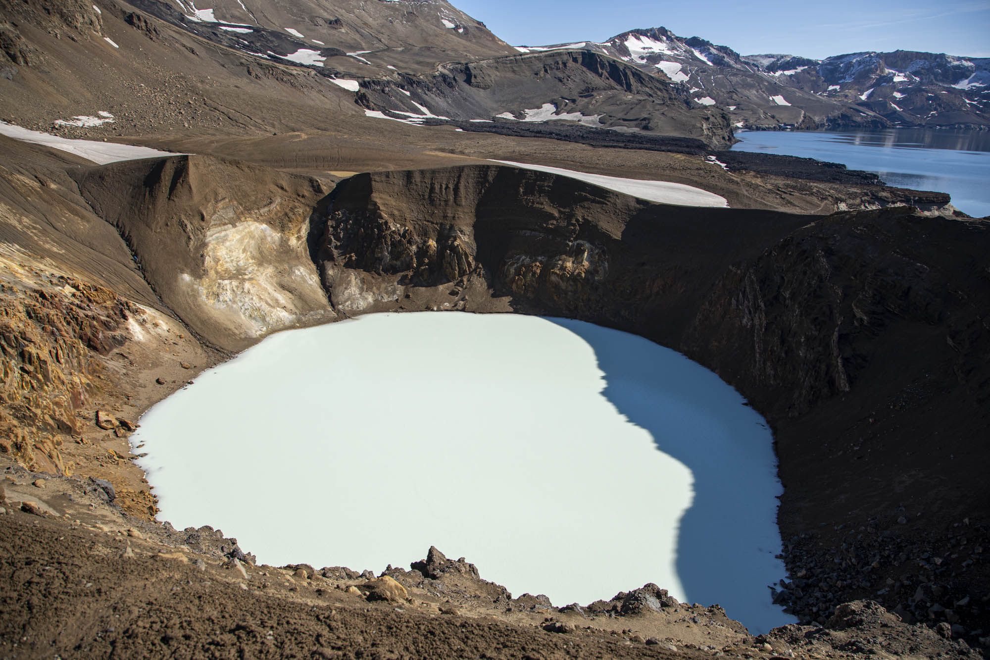 Lake Viti in Krafla, a dramatic explosion crater