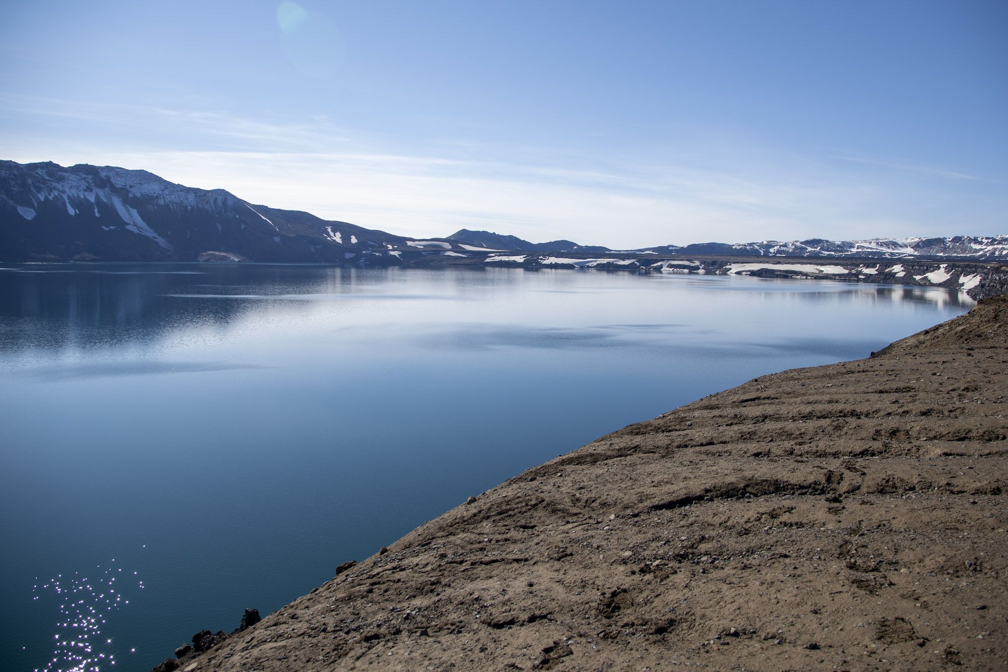 �skjuvatn, the large blue lake inside the Askja caldera