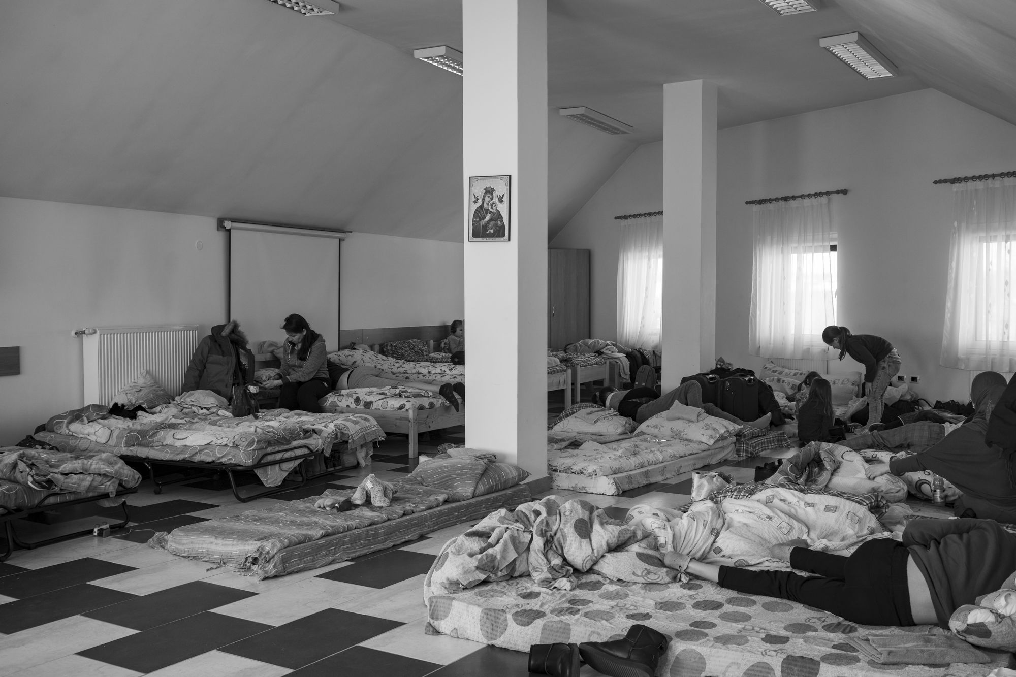Il dormitorio allestito al monastero Maica Indurerată di Sighetu 