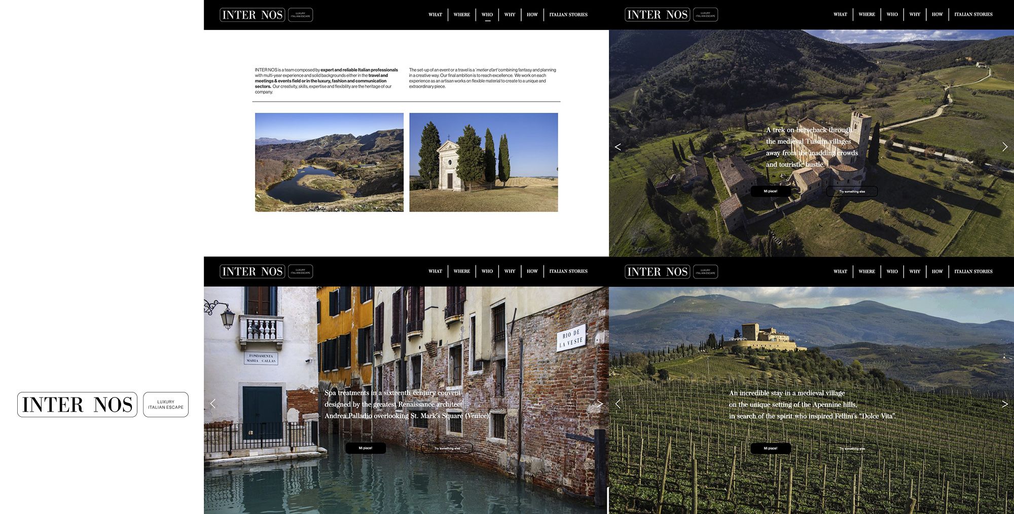 Immagini per il sito web di INTER NOS - Luxury Italian Escape