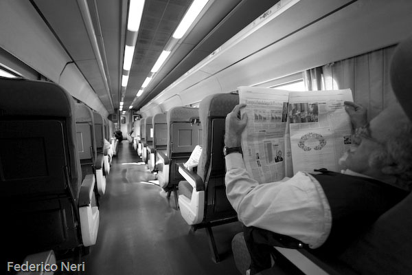 reportage in treno, Viareggio-Roma